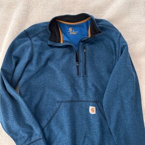 Carhartt Blue and Black Fleece Pullover